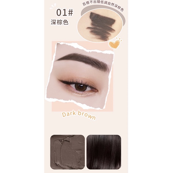 WodWod Gel kẻ chân mày phẩy sợi kèm cọ chống lem chống trôi