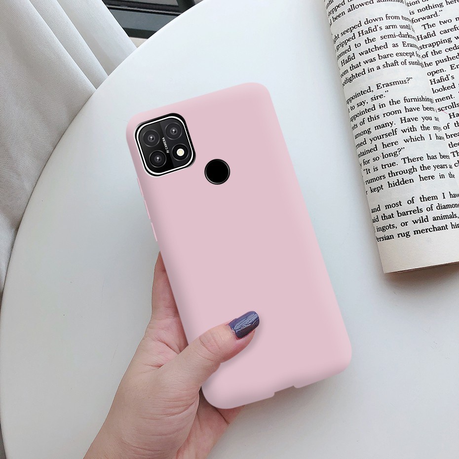 Ốp điện thoại dẻo màu sắc ngọt ngào đơn giản cho Oppo A15 A15S 2021 Oppoa15 Oppoa15S Cph2185