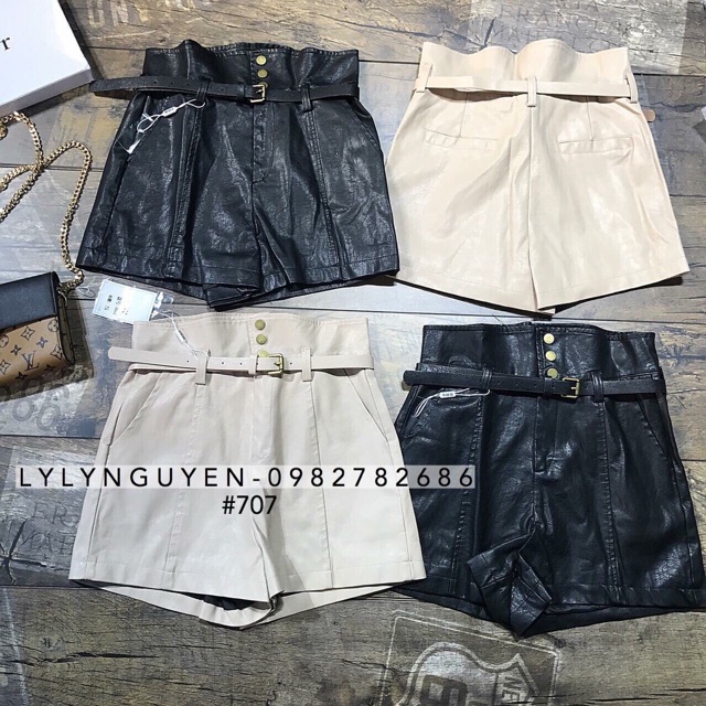 Quần short da