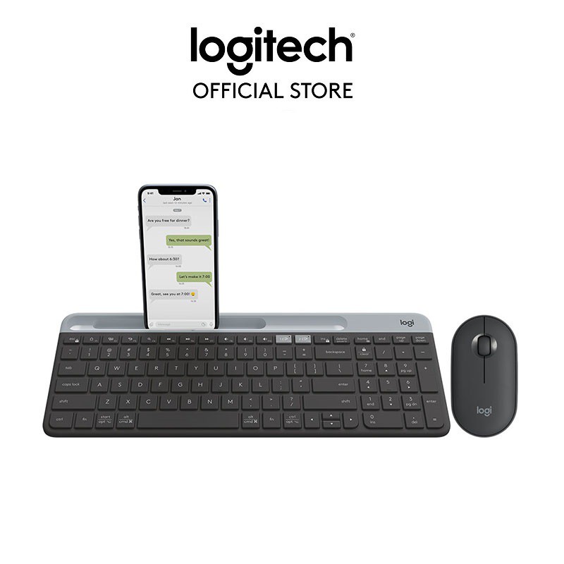 Combo chuột phím không dây bluetooth và USB Logitech K580 & M350 - Yên tĩnh, đa thiết bị