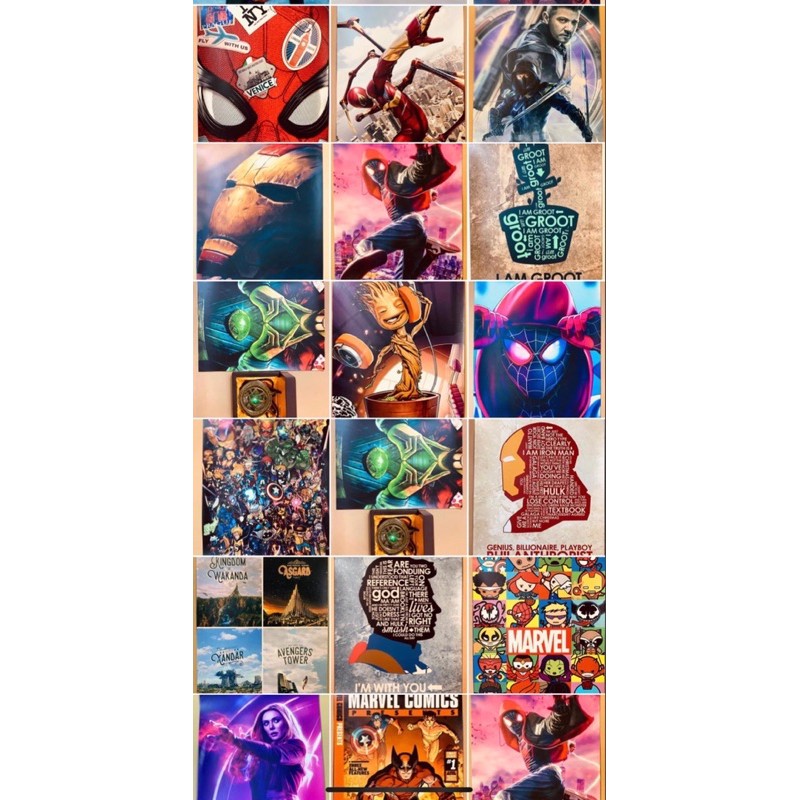 Poster Marvel hình dán tường