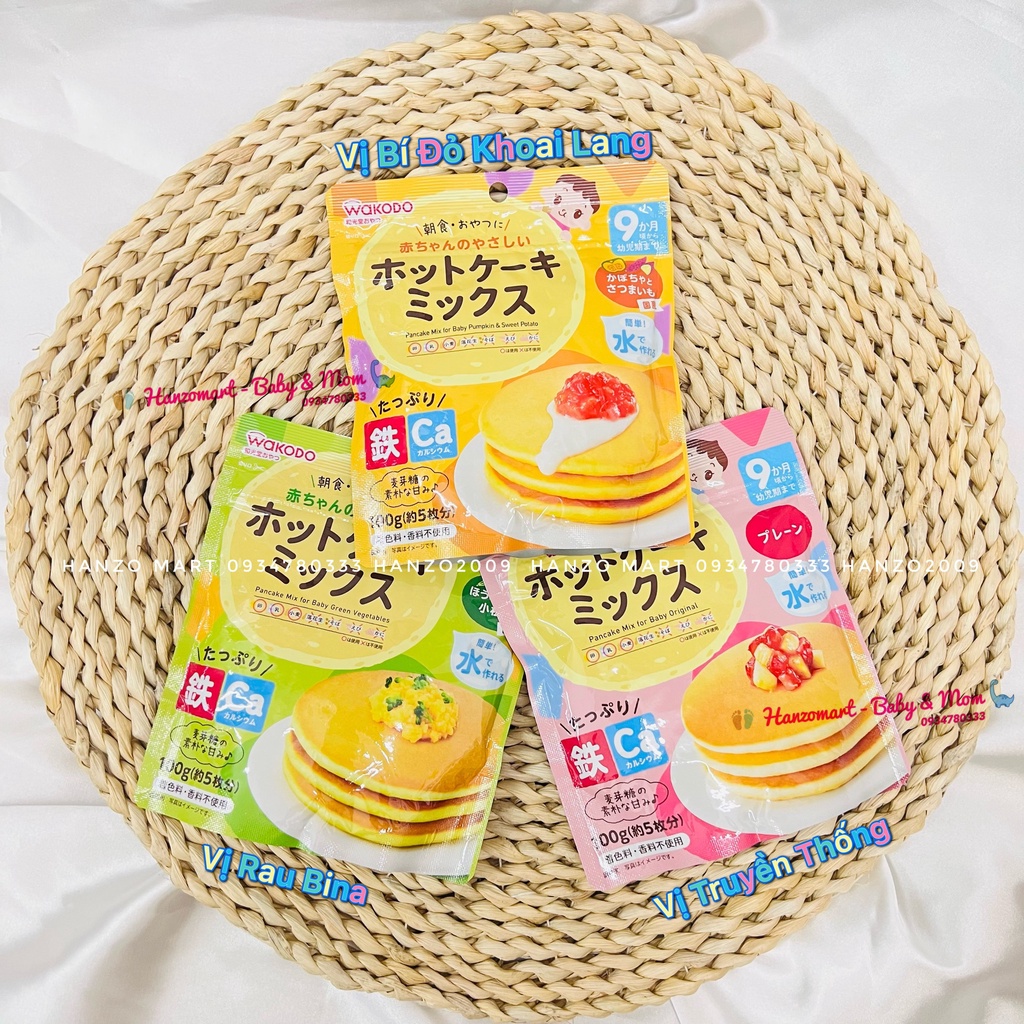 Bột làm bánh Pancake Wakodo 9m+ 100gr Nhật Bản