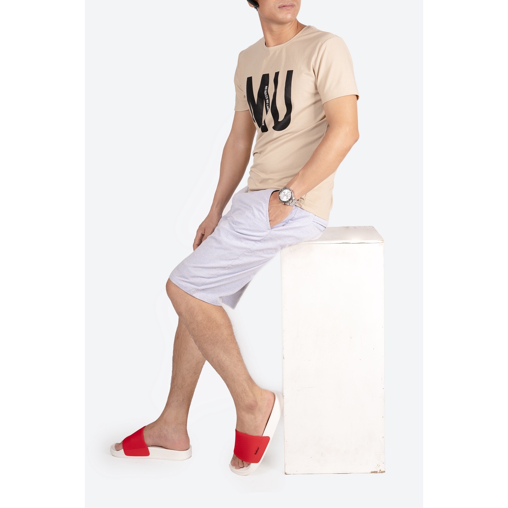 Dép nam nữ quai ngang slipper Pathon quai PVC đế PU trắng quai đỏ Mẫu SD30