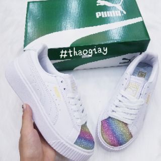 Giày sneaker mũi cầu vồng (nhũ)