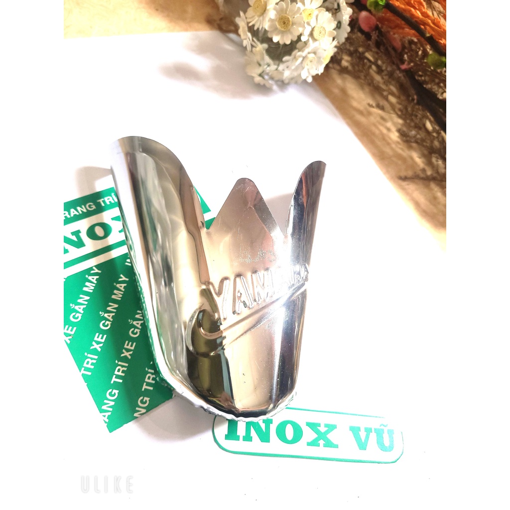Ốp dè INOX xe máy Novo LX + tặng kèm 1 tem logo titan YAMAHA  giá 1 cặp tại xưởng INOX Vũ