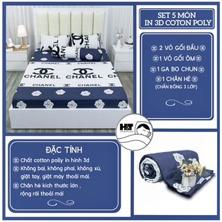 Bộ Ga Gối 5 Món Với Họa Tiết Đặc Sắc Siêu Hot 🔥 By H&T CHĂN GA GỐI CAO CẤP