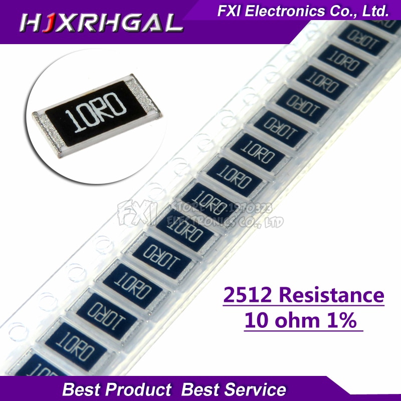 Set 50 Điện Trở 2512 Smd 10 Ohm 1% 1w 10r 100 Chuyên Dụng
