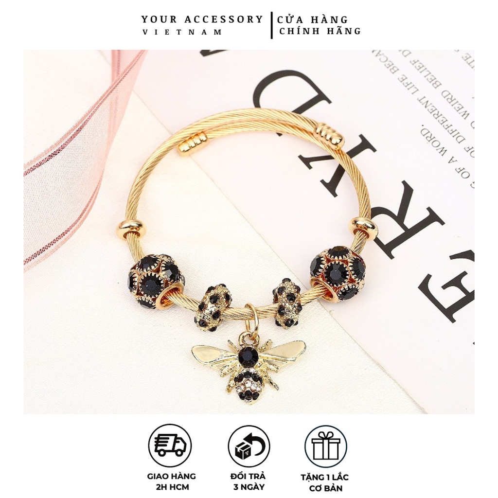 Vòng Tay Vàng Đẹp Cao Cấp, Sang Trọng YA13- Lắc Tay Mạ Vàng Thời Trang- Your Accessory Vietnam