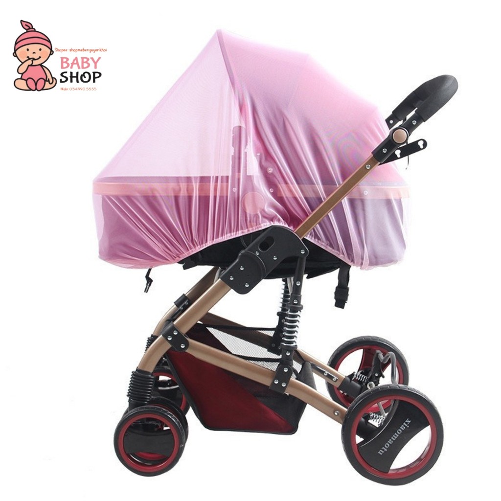 Màn che xe đẩy chống muỗi và côn trùng cho bé ,chất liệu sợi Polyester dai bền và rất an toàn cho bé yêu