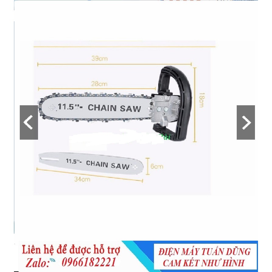 LƯỠI CƯA GẮN MÁY MÀI CẦM TAY CHAIN SAW 11.5&quot;