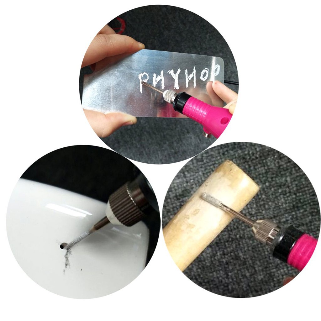 EKEZ Bộ 30 Mũi Mài Khắc Đầu Kim Cương Chui 3mm Dùng Cho Máy Khoan Mài Mini