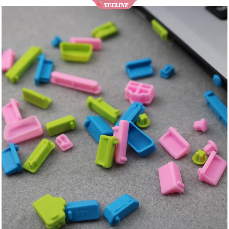 Bộ 16 Nút Silicone Bịt Ổ Cắm laptop Chống Bụi Nhiều Màu