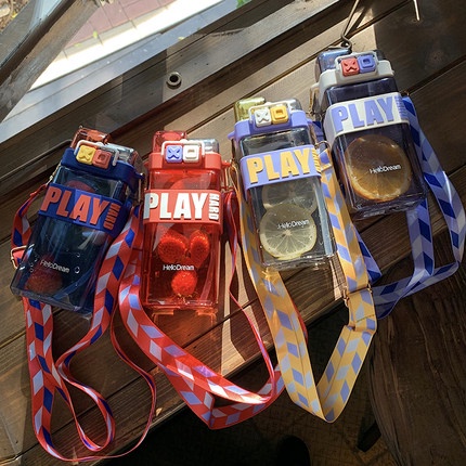 Bình nước Control Play chính hãng Hello Dream chất liệu Tritan an toàn dung tích 520ml, dùng hàng ngày, quà tặng-Ráp