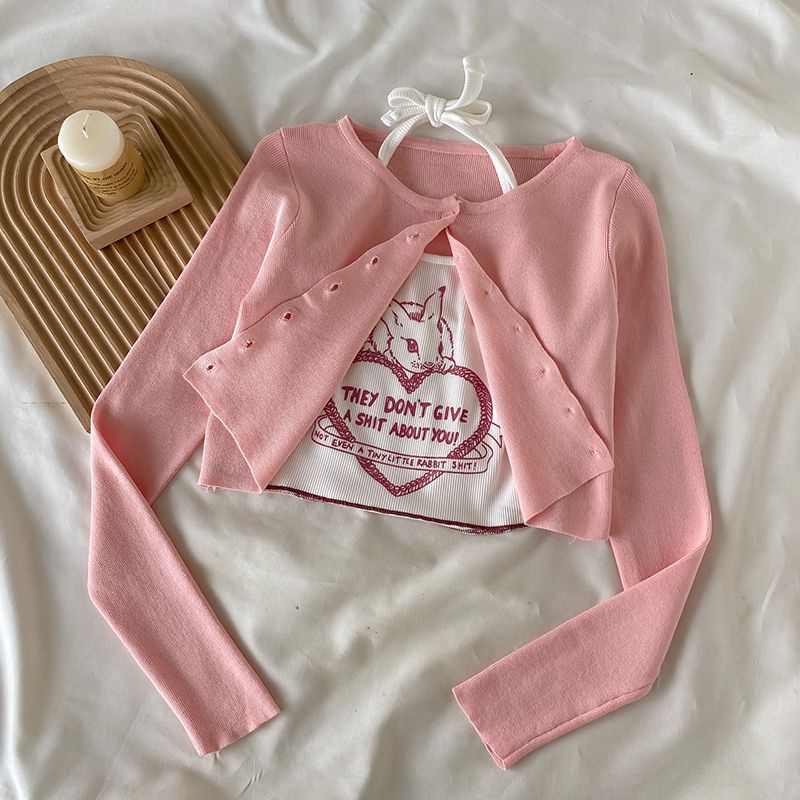 Set áo khoác và áo thun thỏ phô mai