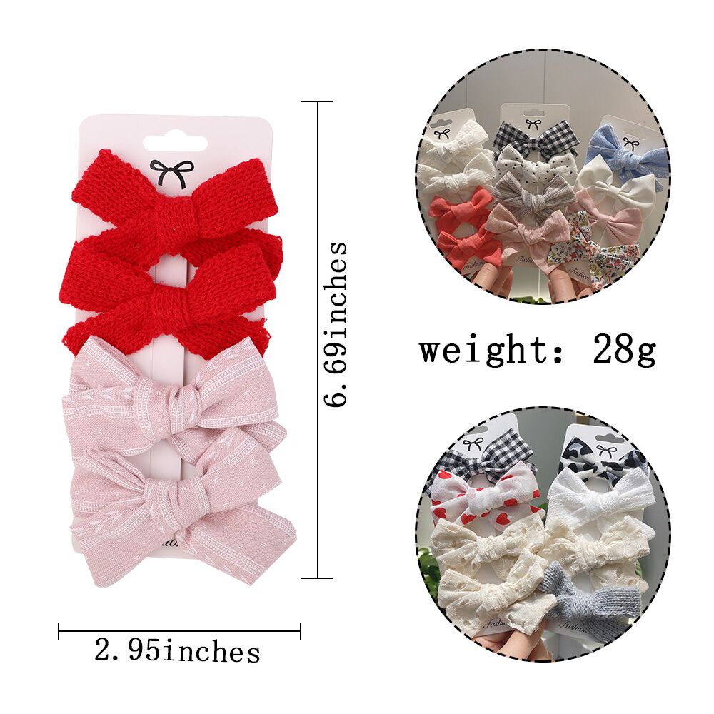 4 Kẹp tóc KIDSBOWS hình nơ nhiều kiểu họa tiết dễ thương dành cho bé gái