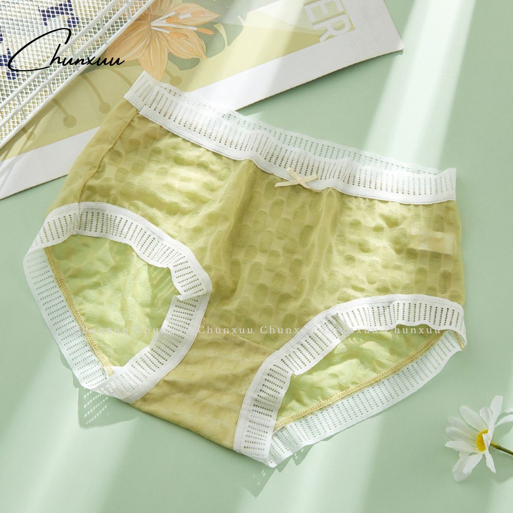 Quần lót nữ Su lạnh cao cấp phối viền ren Chunxuu chất liệu kháng khuẩn tông màu pastel ngọt ngào - QC112