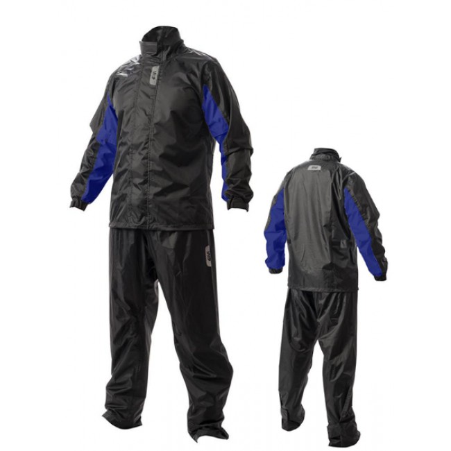 ÁO MƯA BỘ GIVI RRS06.FULL ĐEN-VIỀN XANH