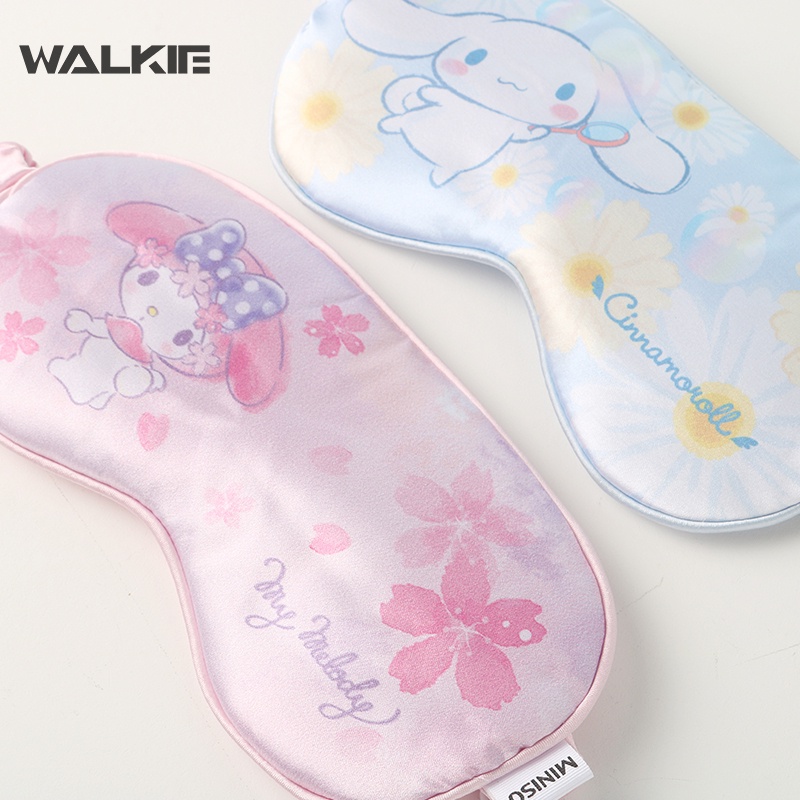 Mặt Nạ Che Mắt Ngủ Bằng Lụa Mềm Thoáng Khí Họa Tiết Hoạt Hình Sanrioed MyMelody Cinnamoroll Kuromi Đáng Yêu Cho Nữ