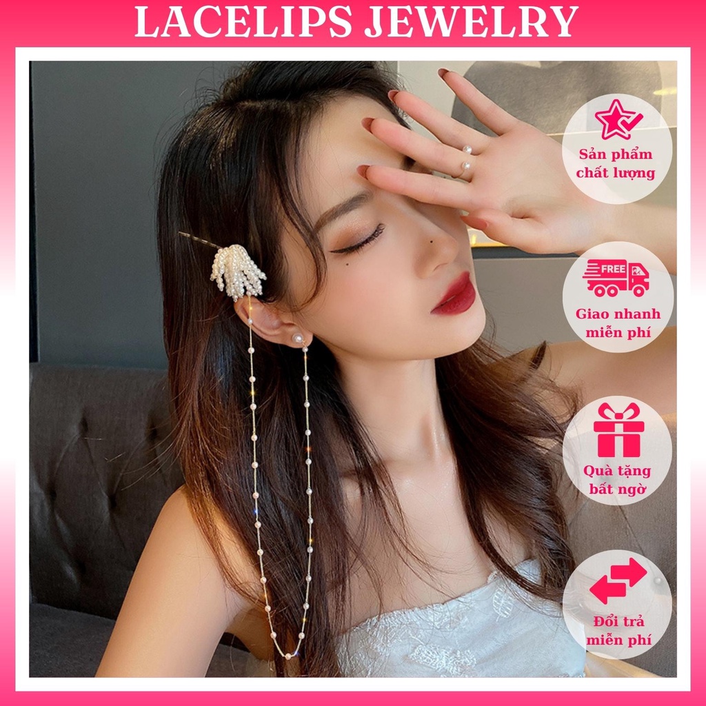 [FREESHIP ĐƠN 50K] HOA TAI BẠC 925_PEARL PEARL_THIẾT KẾ KHÔNG ĐỐI XỨNG_M1394