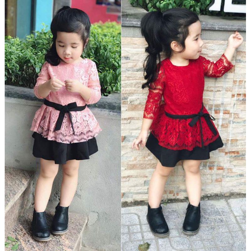 Sale váy ren kèm chân váy