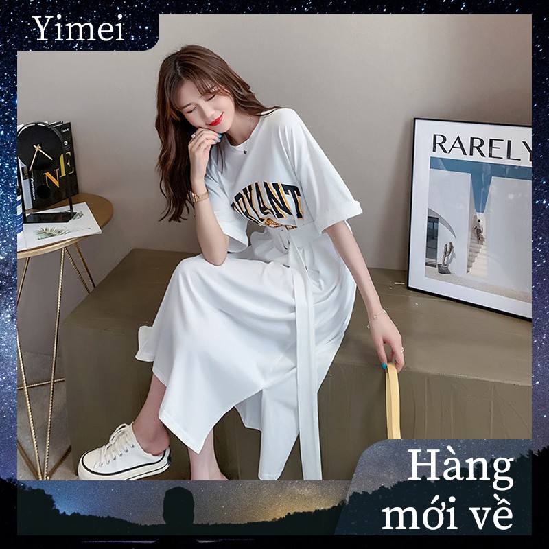Korean fashion innovation Short-sleeved dress Elegant temperament