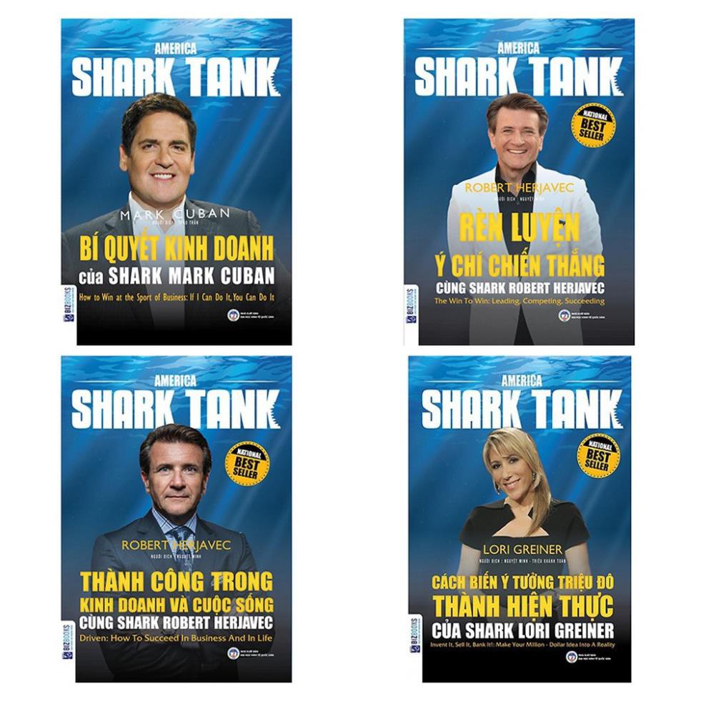 Sách - Combo 4 Cuốn Shark Tank Trong Kinh Doanh Bán Hàng