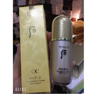 Kem cc trang điểm whoo essential cc cream spf25/pa++