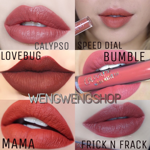 Son kem lì Colourpop Ultra Matte và Ultra Satin nhiều màu