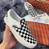 Giày 𝐕𝐀𝐍𝐒 Caro Slip-on lười nam nữ [ Full box bill ] Giày sneaker lười hot nhất