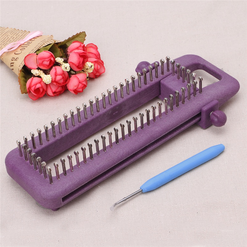 Bộ Dụng Cụ Đan Vớ / Mũ / Khăn Choàng DIY Bằng Nhựa Có Thể Điều Chỉnh