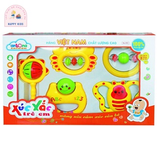 Hộp Đồ Chơi Xúc Xắc 5 Món Antona Cho Bé Nhận Biết Âm Thanh