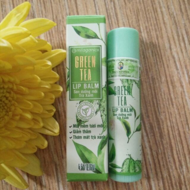 Lip Balm_ Son dưỡng môi trà xanh Milaganics