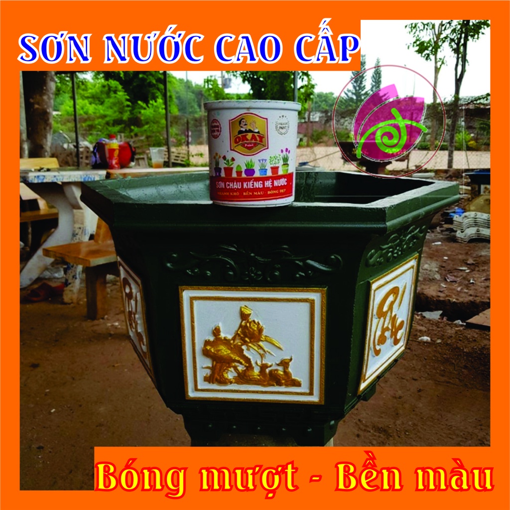 Sơn chậu kiểng màu xanh ngọc bích (01 kg)