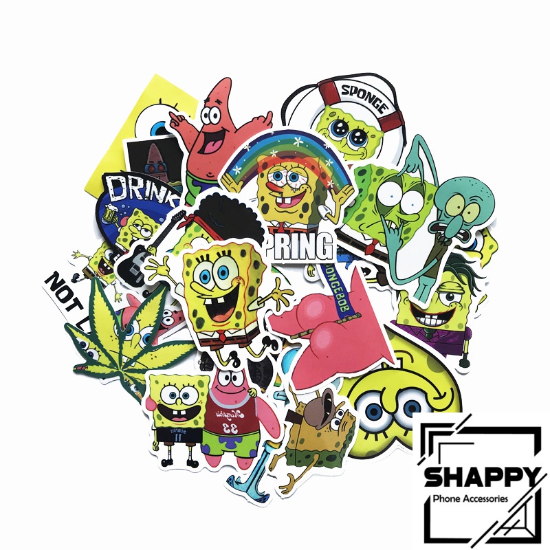 Sticker Dán Bột Biển PVC Chống Nước | Dán Điện Thoại | Dán Laptop | Dán Mũ Bảo Hiểm | Dán Vali [Shappy Shop]