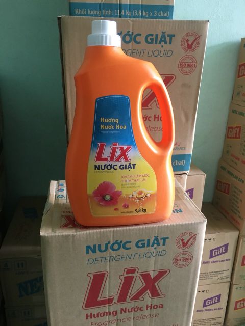 NƯỚC GIẶT LIX HƯƠNG NƯỚC HOA ĐẬM ĐẶC { 3,8 KG}