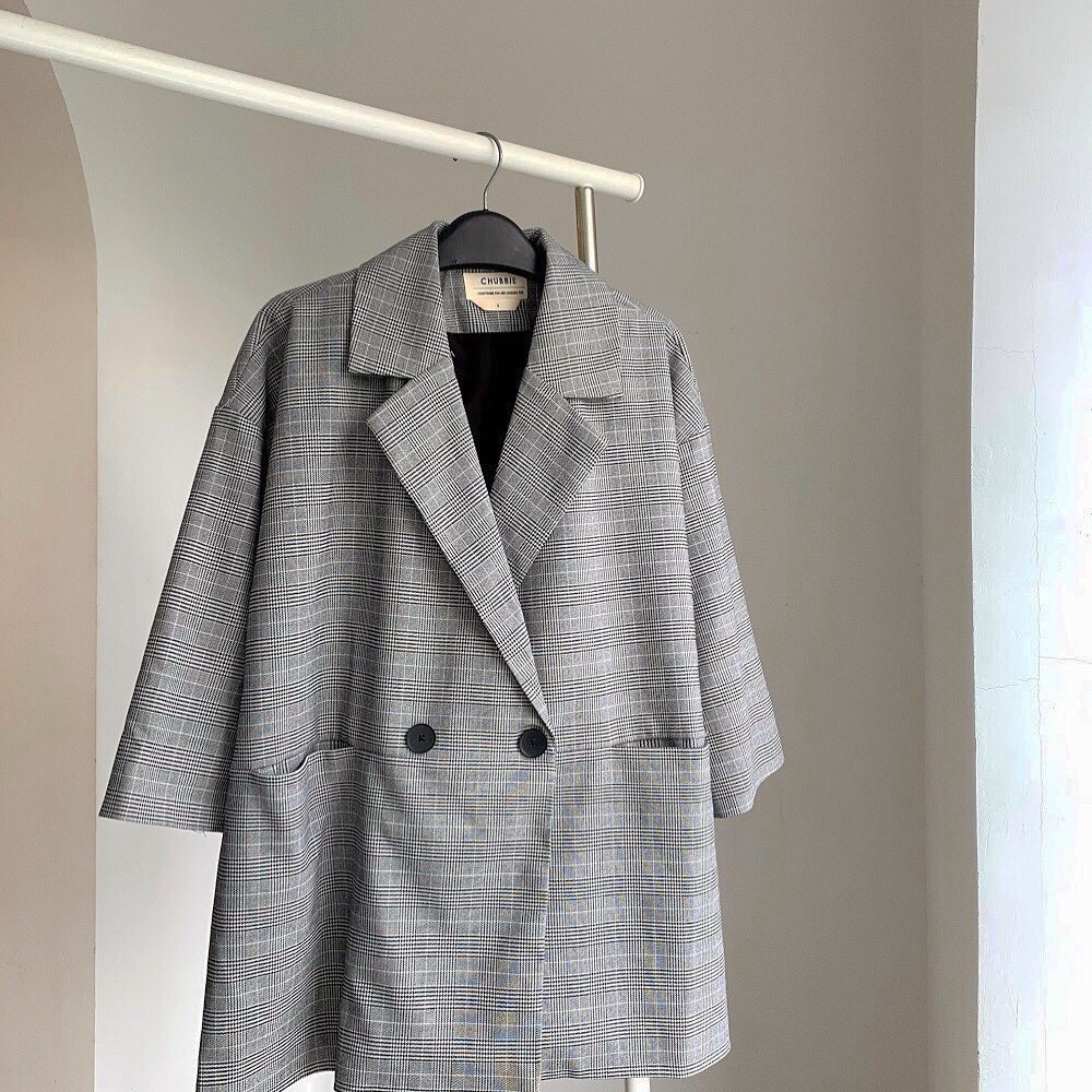 SET ÁO BLAZER VÀ QUẦN SUÔNG KẺ CHUBBIE - SET LIGHT BLAZER | BigBuy360 - bigbuy360.vn