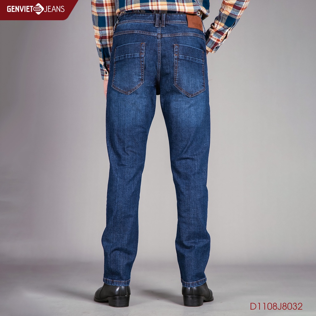 Quần Jeans Nam Genviet Jeans Nam Ống Col Đứng D1108J8032