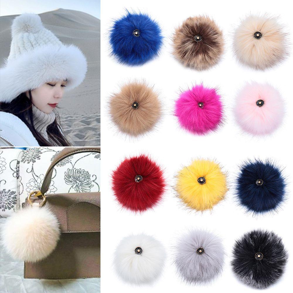 MUVAKO Quả Cầu Lông Xù 12cm Tự Trang Trí Nón Len Xinh Xắn