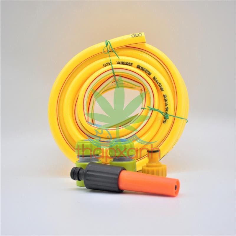 Bộ vòi xịt nước tưới cây, Rửa xe BDT-5210 Vòi nhựa thẳng + 15m dây 16mm