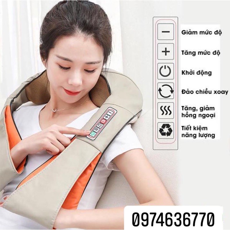 [CHÍNH HÃNG-BẢO HÀNH 5 NĂM]Máy Massage Cổ Vai Gáy Hồng Ngoại Ayosun, Đai massage đa năng, massage vai gáy, Cổ,lưng