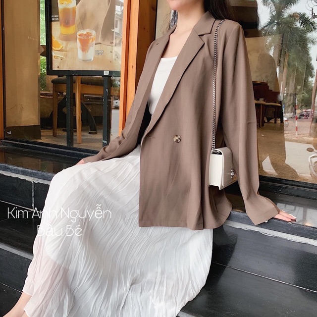 Áo vest blazers mỏng 2 khuy freesize chính hãng boiling | BigBuy360 - bigbuy360.vn