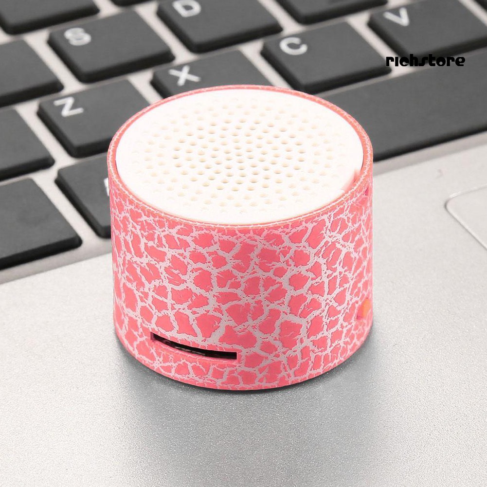 【Ready stock】 3.5mm Plastic Portable USB Crack Pattern Mini Stereo Speaker Sports Wireless MP3