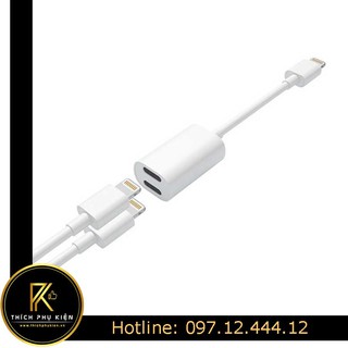 Cổng/Jack chuyển 2 đầu lightning iPhone - Không cần Bluetooth, đàm thoại chơi game