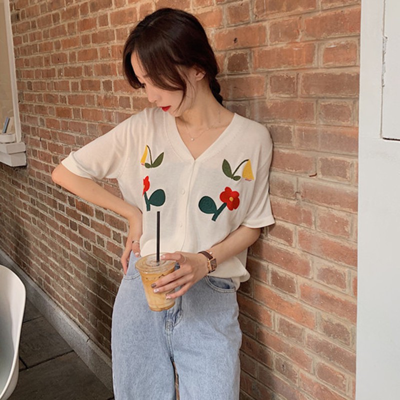 Áo Khoác Cardigan Dài Tay Họa Tiết Hoa Thời Trang Nữ Tính | BigBuy360 - bigbuy360.vn