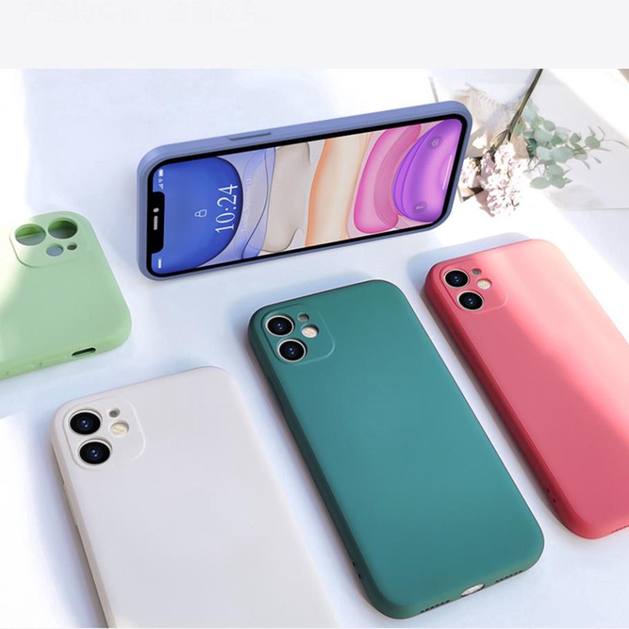 Ốp iphone điện thoại dẻo màu trơn kèm dây đeo tay cho iPhone 6 6S 7 8 x xs max tphcm