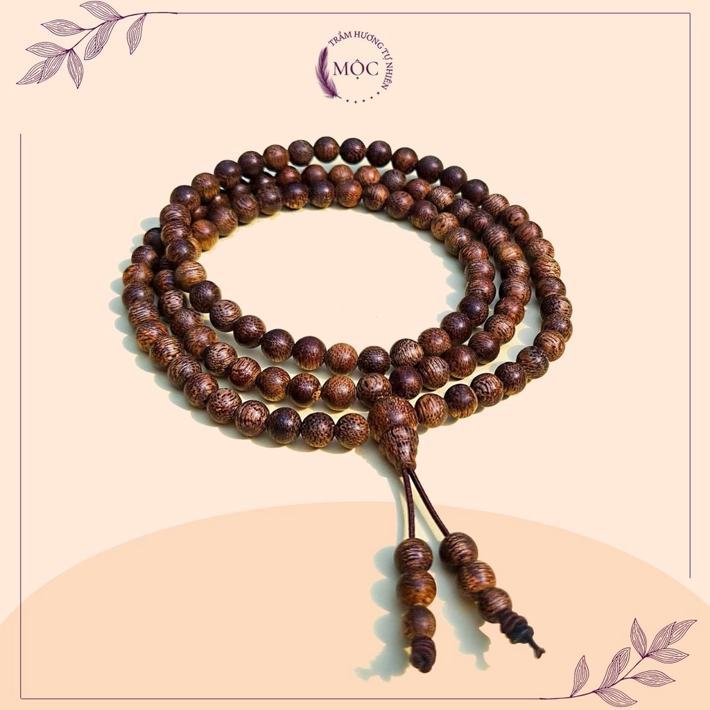 Vòng Phong Thủy Tự Nhiên 100% - Vòng Đeo Tay Trầm Hương 108 Hạt Nam Nữ Thời Trang