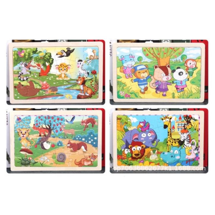 Đồ chơi gỗ BAPKIDS, Ghép tranh 24 chi tiết bằng gỗ nhiều chủ đề 15 x 22.5cm