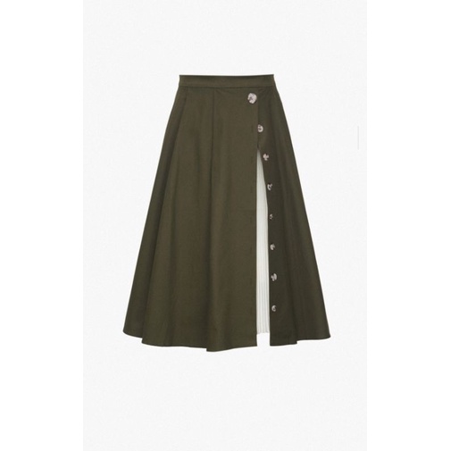 Chân váy kaki phối voan Vero Moda auth