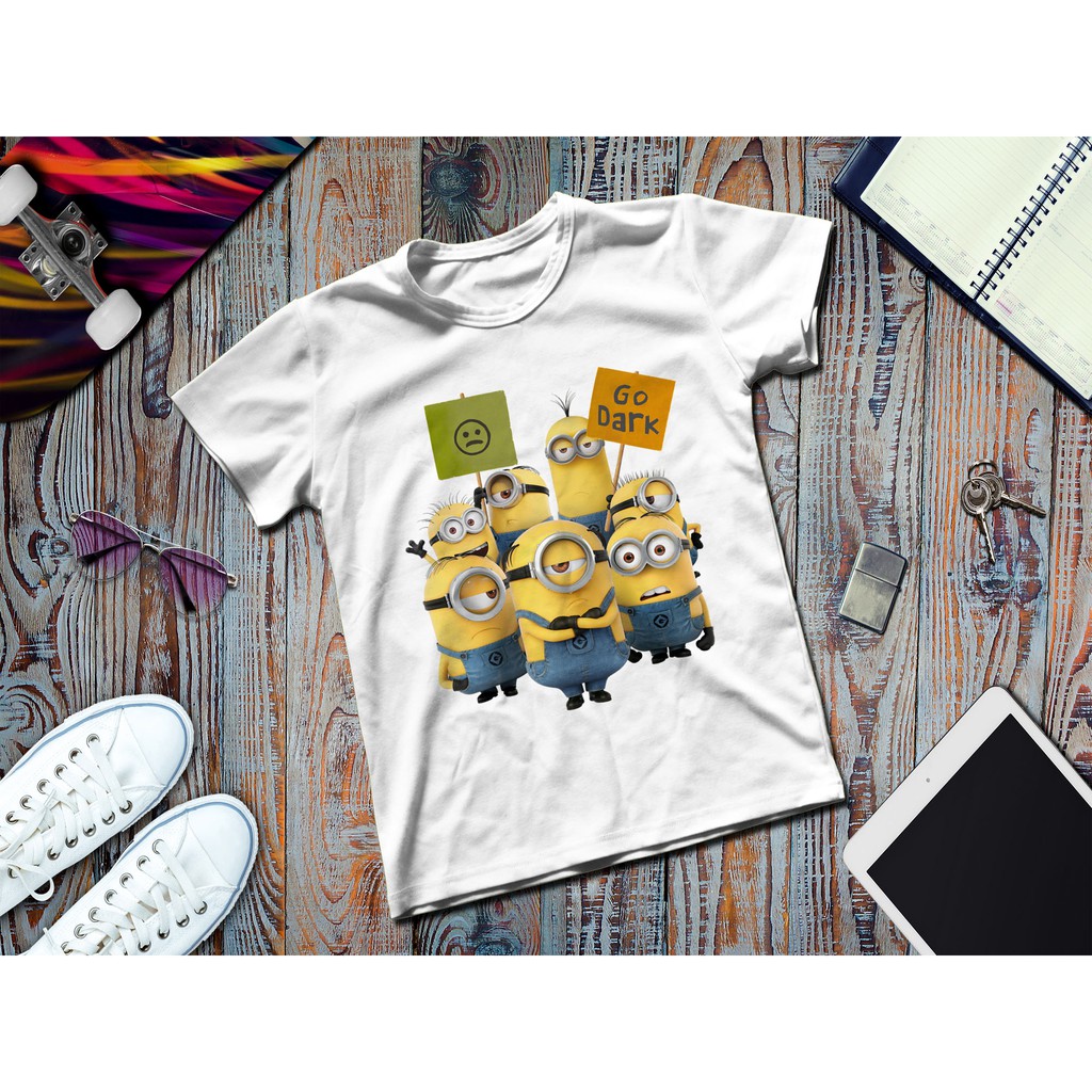 Áo thun in hình minion go dark