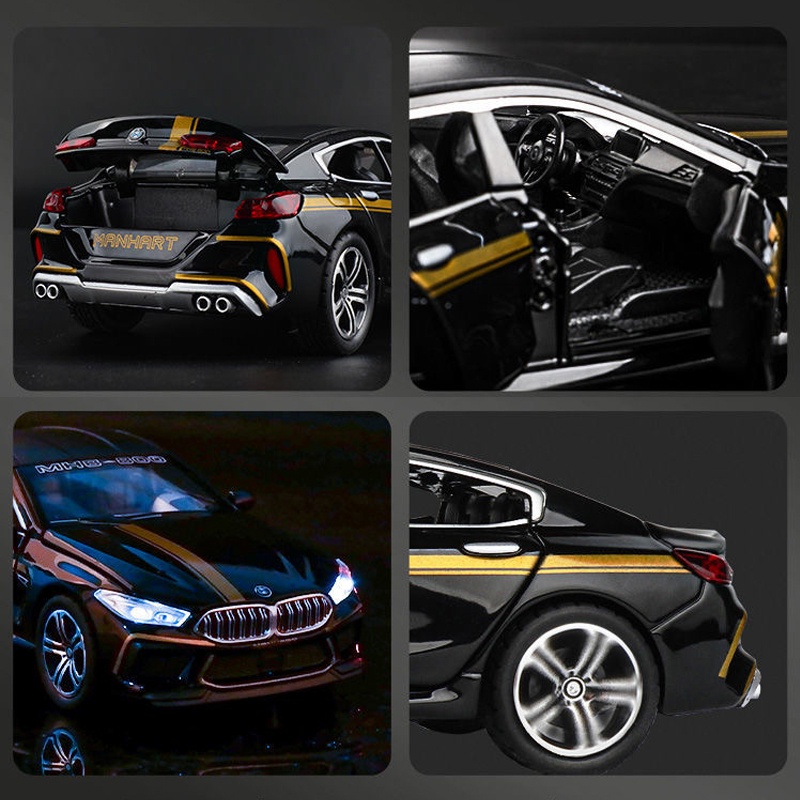 Mô Hình Xe Hơi BMW M8 Bằng Hợp Kim Tỉ Lệ 1: 32 Có Đèn Và Nhạc